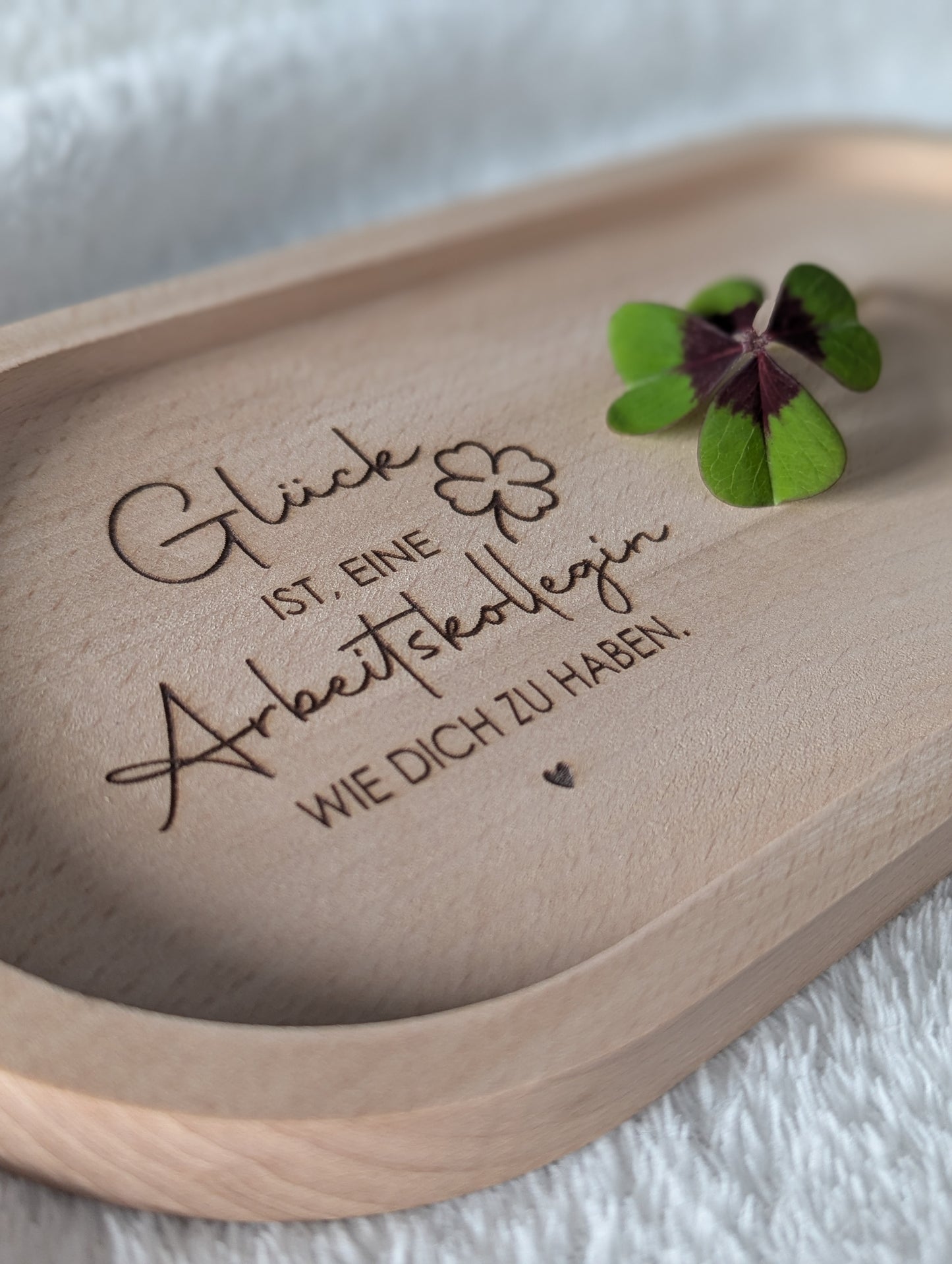 Personalisiertes Tablett                      "Glück Arbeitskollegin"