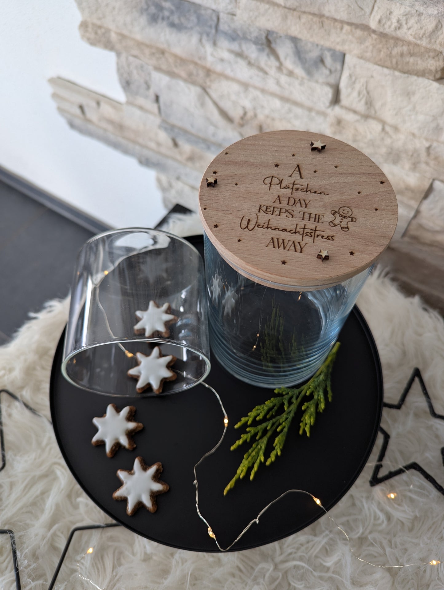 Personalisiertes Vorratsglas   Design Weihnachten