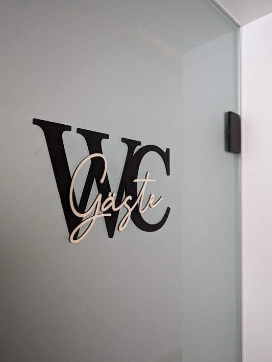 Schild "Gäste WC"