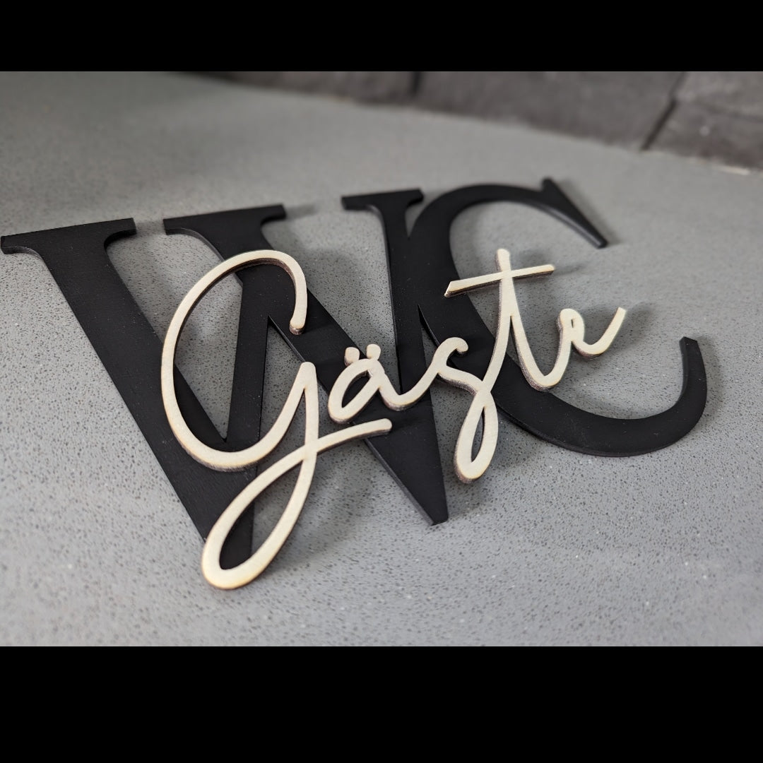 Schild "Gäste WC"