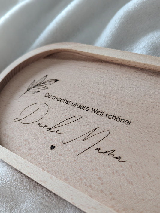 Personalisiertes Tablett                      "Danke Mama"